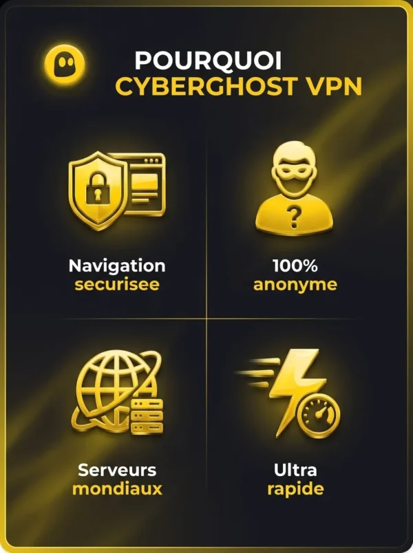 CyberGhost VPN 12 mois - BST PRO Algerie - avantages