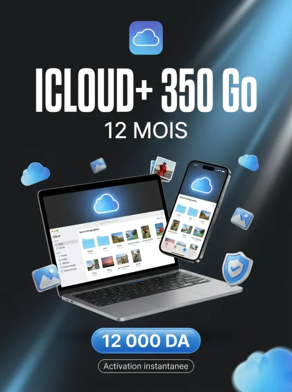 icloud_1_hero iCloud+ 350 Go 12 mois - BST PRO Algerie