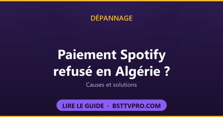 Paiement Spotify Premium refusé en Algérie : causes et solutions