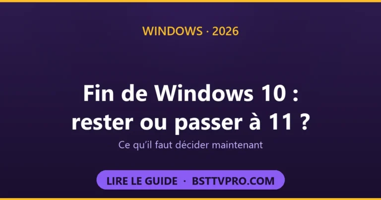 Fin de Windows 10 : rester ou passer à Windows 11