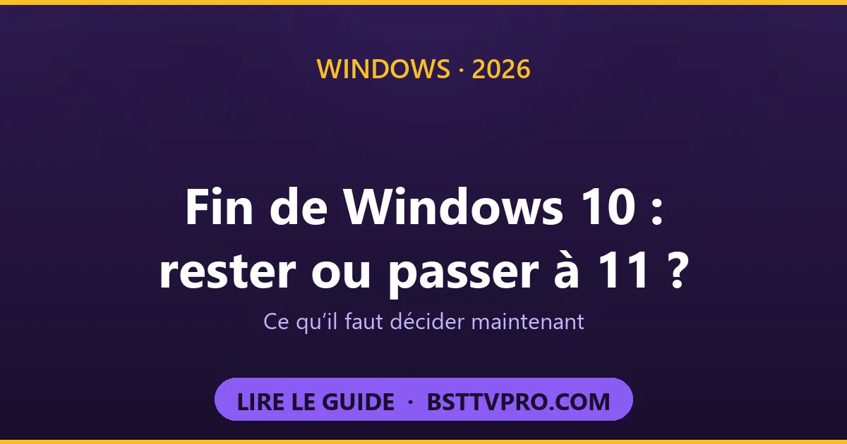 Fin de Windows 10 : rester ou passer à Windows 11